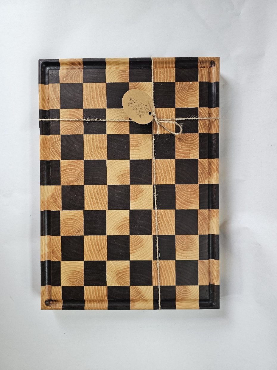 End Grain Cutting Board (Walnut/Ash) - Image 1